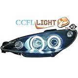 CCFL Scheinwerfer Set mit Angel Eyes Peugot 206 CC 98-02