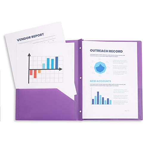 6 Pack Multicolor Plastic Two Pocket Folders With Prongs, Plastic Folders With 2 Pockets And 3 Prongs, 2 Pocket Plastic Folders For School, Home, And Work, 6 Pack Plastic Folders #TOP3