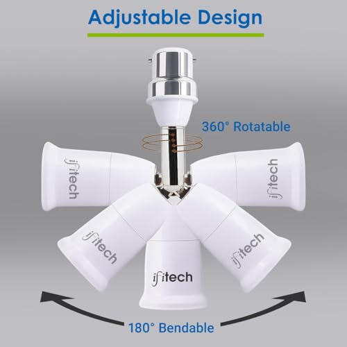 Image of IFITech 4MP Dual Lens WiFi Bulb Camera | Indoor Security and Color Night Vision | 360 Adjustable View, Two‑Way Audio, App Control | WiFi Bulb Security Camera with Adjustable Extension Bulb Holder
