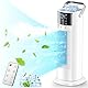 Klimaanlage Mobil, Luftkühler Ventilator mit Wasserkühlung, Klimagerät Luftbefeuchter mit Fernbedienung, Timer 90°Oszillation, Weiß