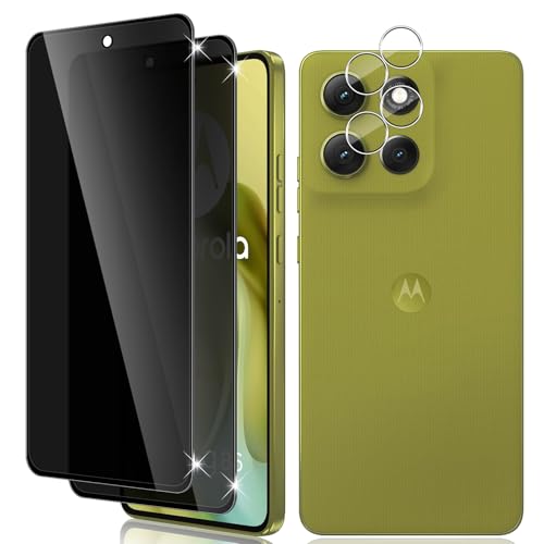 Vanrain Pellicola Privacy per Motorola Moto G86 5G, 2+2 Pezzi Anti Spy Vetro Temperato e Fotocamera Protettiva, Protezione Schermo Durezza 9H Anti Graffio