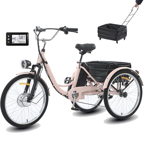 Triciclo elettrico per adulti, 24'', 7 velocità, motore da 250...