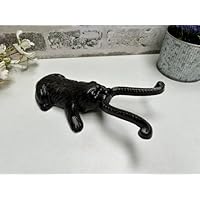 MAISONICA Boot Welly Shoe Jack Hairy Dog Design - Brown Cast Iron Heavy Metal Pull Puller