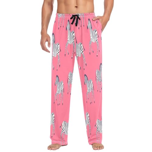Men's Pajama Bottoms Cotton Pj Pants with Pockets Prints Lounge Pants Warm Animal Sleep Separate Bottom