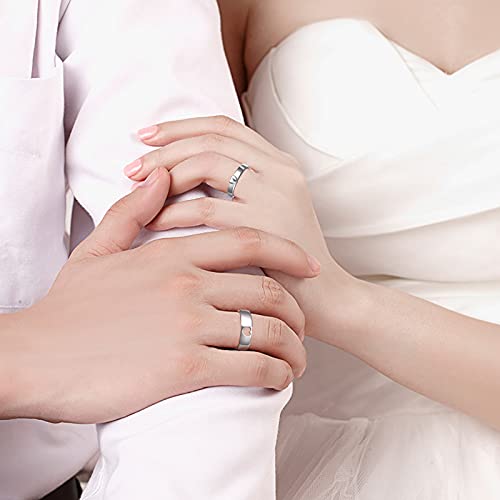 Rings For Couple 925 Sterling Silver Wedding Ring Sets For Him And Her Matching Heart Promise Rings I Love You Engagement Wedding Ring Dinosaurs Matching Rings Adjustable Couple Ring Anniversary Gift #TOP4