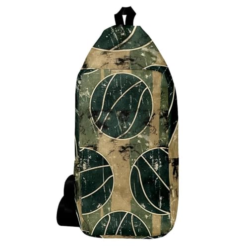 Sac à dos à bandoulière grunge pour vos sorties urbaines et entraînements de basketball