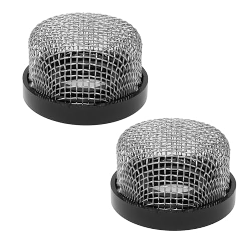 "Honbay 2PCS Stainless Steel Strainer ? Inch -14, Aerator Screen Wire Mesh Compatible with Livewell Pump, Industrial Plumbing Inline, Garden Washers Water Filter Sprayer Garden Hose Suction Line"