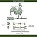 Good Directions Patina Copper Rooster Weathervane – Decorative Rooftop Accent for Barns, Homes, Sheds, and Cupolas – Durable & Handcrafted