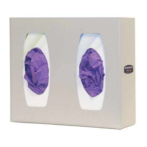 BOWMAN - Glove Box Dispenser - Double with Divider 11.38"W x 10.13"H x 4.00"D