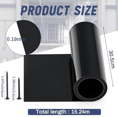 Image of Yaocom Black Aluminum Flashing Roll 12inch x 50ft