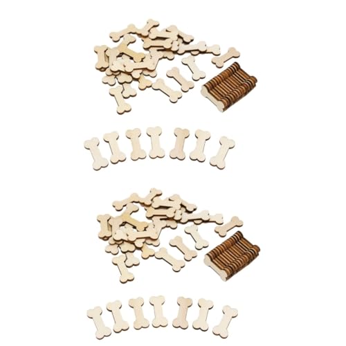 ARTIBETTER 100 Stück Unvollendete Holz Hundeknochen Ausschnitte zum Malen und Dekorieren Diy Holz Bastelbedarf für Kreative Projekte und Dekorationen