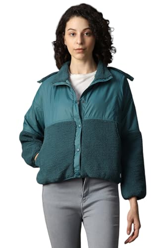 Image of High Star Women Printed Polyster Oversized Fit Hood Long Sleeve Sweatshirts