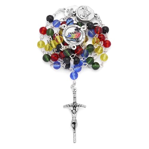 Alpacca rosary with crystal beads