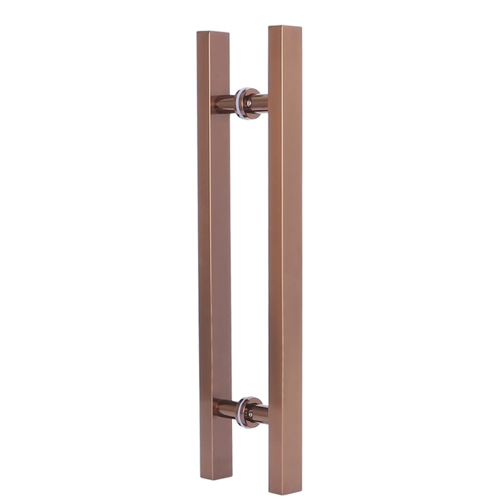 Poignée de porte double face noire en verre pour hôtel et restaurant style moderne