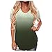 MGUOTP Tops pour Femme Respirant Top Nouvelles Années Coton Cintré Blouse pour Femme Encolure Dégagée Dégradé de Couleur Manche Courte Bouton Faire la fête Tunique Décontractée