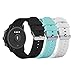 Produktbild Chofit Armbänder kompatibel mit Uwatch3 Uwatch 3/Willful/LIFEBEE/Letsfit/Letscom ID205L Armband, weiches Silikon Sport Verstellbares Ersatzarmband für Uwatch3 Smartwatch (Schwarz, Weiß, Blaugrün)