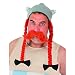 Generique - Obelix-Kopfbedeckung Kostüm-Accessoire grau-orange Einheitsgröße