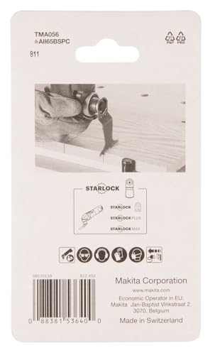 Makita B-64901 Multi-Tool Starlock Plunge Cut Saw Blade Tma056 HCS, Black - Image 3