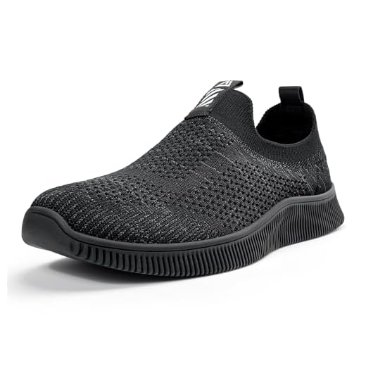 MrToNo Slip On Sneaker Herren Damen Turnschuhe Atmungsaktiv Sportschuhe Leichte Laufschuhe rutschfest Joggingschuhe Straßenlaufschuhe Bequem Outdoor Walkingschuhe-HEIHUI-42
