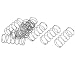 uxcell Compression Spring,304 Stainless Steel,14mm OD,0.8mm Wire Size,35mm Free Length,Silver Tone,10Pcs