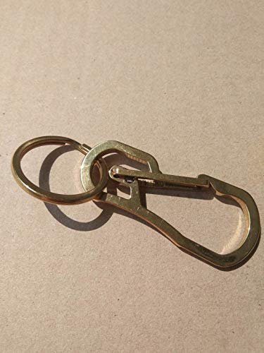 Alsmiley Stainless Steel Carabiner Clip Retractable Ring Set Keychain Quick Release Hooks For Men Women Gold #TOP4