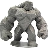 Clay Golem Miniature – Dungeon Boss or Temple Guardian for TTRPGs – Paintable Stone Construct Monster – 3D Printed in Canada