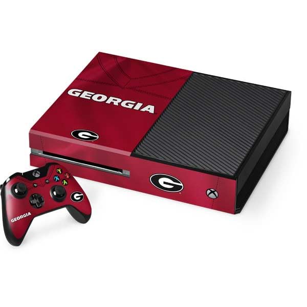 Skinit Decal Gaming Skin Compatible with Xbox One Console and Controller Bundle - Officially Licensed University of Georgia Bulldogs Design