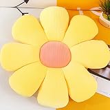 OUKEYI Coussin de sol en forme de marguerite - Joli coussin de chaise surdimensionné - Pour décoration de la maison - Pour enfants et filles - Cadeaux (marguerite jaune, 50,8 x 50,8 cm)