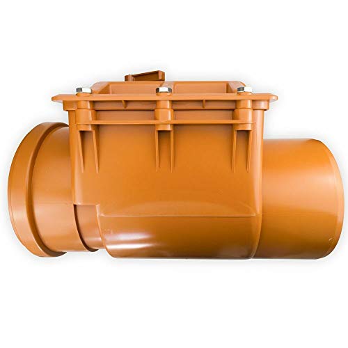 Powemat Automatische Rückstauklappe Ø 200 mm Rückstauverschluß Rattenschutz für HT/KG Rohre Geruchsverschluß. Die Klappe ist mit einem automatischen Verschluss und Notsperre ausgestattet.
