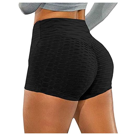 CXDS Dam träningsshorts leggings fitness sport löpning yoga atletiska byxor med ficka klassisk magkontroll medium midja tights Svart 7 XL
