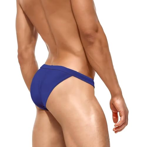 Mens Bikini Briefs Low Rise Padded Swimsuit Drawstring Beach Bathing Suit Surfing Swimwear2
