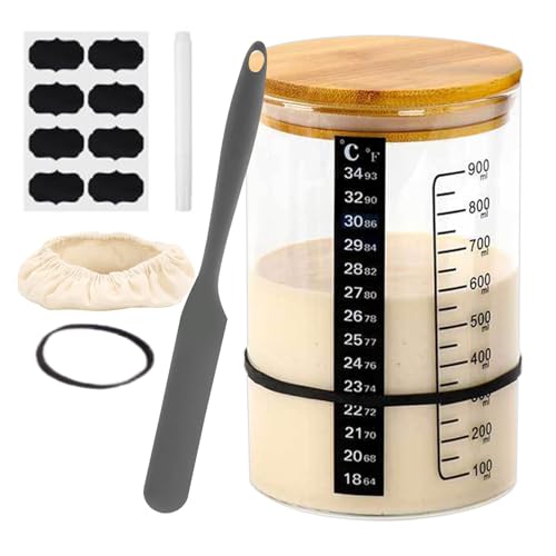 Ziennhu Frasco De Fermentada | Kit De Fermentación De Yogurt Y Madre Para Principiantes | Juego De Frasco De Arranque Multifuncional Para Hornear Pan, Prueba De Y Preparación Para La Coc