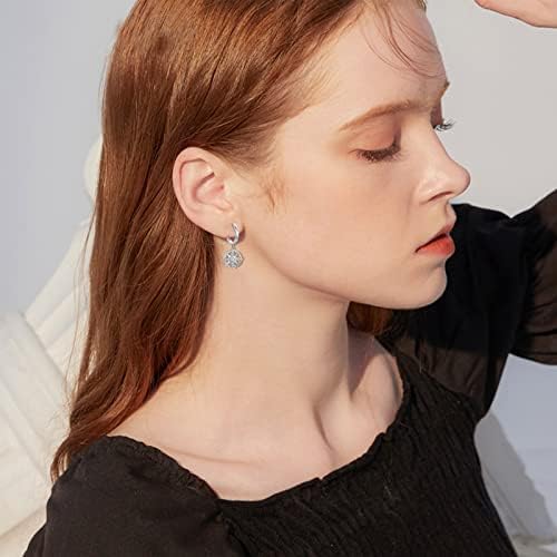 Compass Earrings for Men 925 Sterling Silver Compass Hoop Earrings for Women Viking Earrings Hanging Small Hoop Viking Jewellery Valentines Gift for Girls Children