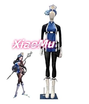 コスプレ衣装　NIKKE ニケ　メイデン　アイスローズ　ウィッグ、杖つき Amazon.co.jp: 【XiaoMu】ニケメイデン アイスローズ コスプレ
