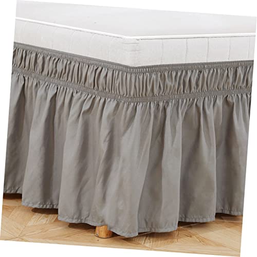 Faldones de cama desmontables para ocultar el canapé gris 7