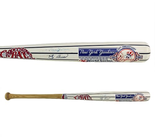 Yogi Berra & Reggie Jackson Autographed/Signed New York Cooperstown Blonde Bat