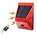 Produktbild Solar Alarmleuchte, Achort Sicherheitsalarm Warnung Blinklicht 129DB Solar Strobe Light mit 8 LED Bewegungsmelder, Sound Rotlicht Wasserdicht, 5-8M Schaltabstand für Haus, Lager, Privatplatz