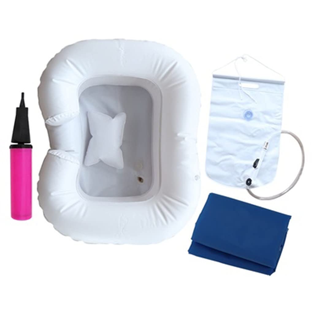 Bassin de shampoing gonflable pour laver les cheveux au lit des personnes alitées