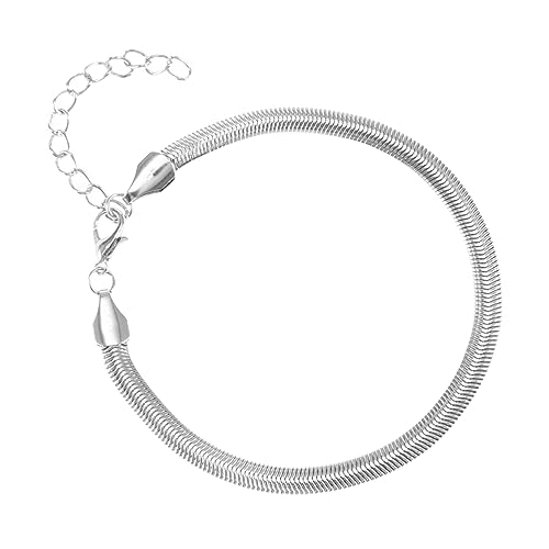Holibanna Cadena De Tobillo Fina De Plata Diseño Escama Delicado De Metal Para Mujer, Pulsera Tobillera De Playa Ligera y Cómoda, Joyería Colgante Elegante Para Verano
