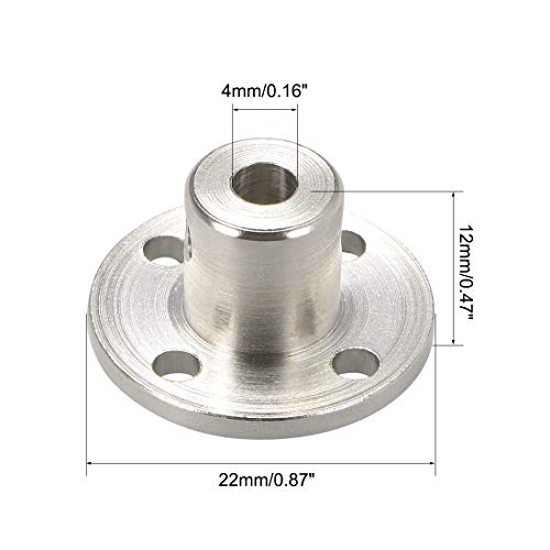 Uxcell 4Mm Inner Dia H12*D10 Rigid Flange Coupling Motor Guide Shaft Coupler Motor Connector For Diy Parts #TOP2