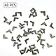 CYIOU 48 Stück Buchecken Metall Vintage Scrapbook Zubehör Fotoecken Selbstklebend Geeignet für DIY Zubehör für Bücher Scrapbooking Kartenherstellung Usw (21 * 21 * 5 mm)