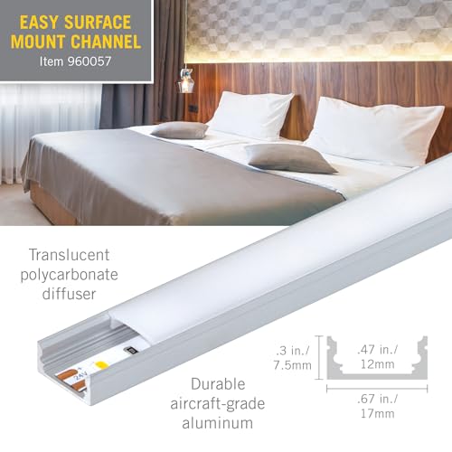 Armacost Lighting LED Tape Light Mounting Channel, Easy Surface Mount, Silver, with Pre-Drilled Holes, 5-Pack 960057 by Armacost Lighting - Image 5