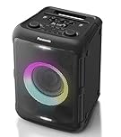 Panasonic SC-TMAX45E-K High Power Audio System Speaker with Bluetooth, 1000W, Integrated Lights, USB, Optical Input for TV, Guitar Inputs and Microphone for Karaoke, Black