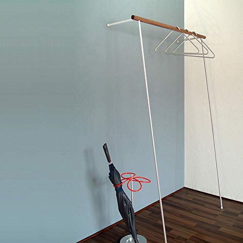 Preisvergleich Produktbild Roomsafari leanoon II Anlehngarderobe / Gestell Weiss / Kleiderstange Eiche