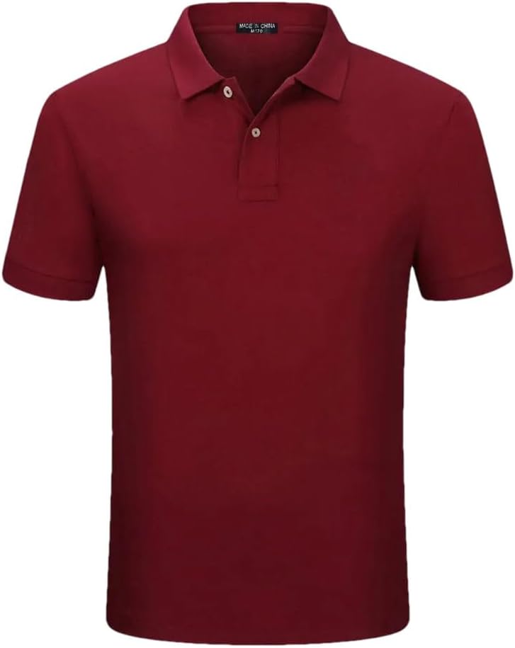 Hgvcfcv Cotton Top Summer Men's Polos Shirts Plus Size XS-5XL Solid Color Short Sleeve Lapel Tops Mens Polo Shirt