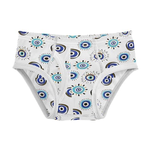 Boys' Exclusive Briefs Toddler Underwear 95% Combed Cotton Boxerbriefs 2T Evil Eye Pattern 14