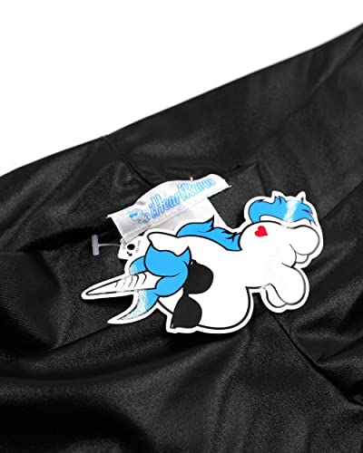 Iheartraves Metallic Booty Shorts For Women - Shiny Dance Rave Bottoms (Black, Medium) #TOP3