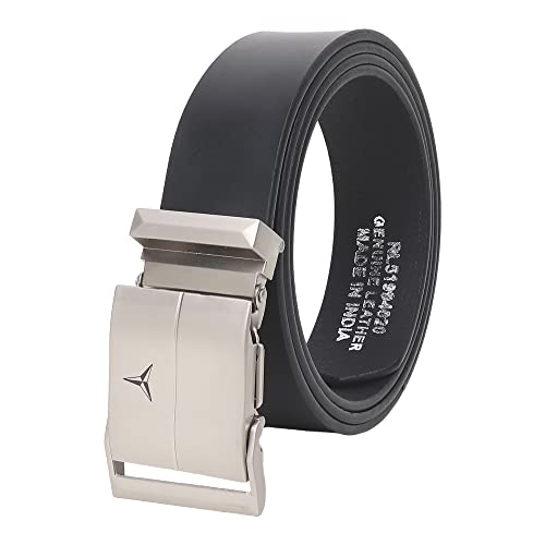 Image of Men's Formal Genuine Leather Auto-lock Adjustable Belt (JAFA-42-BL)