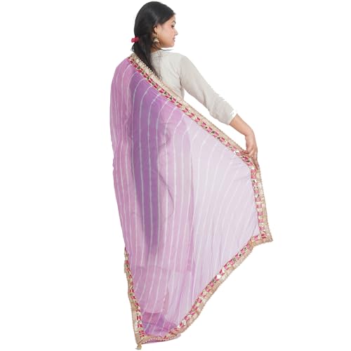 IGH Elegant Rajasthani Leheriya Dupatta – Traditional Tie-Dye Design Return Gift, Weddings Gift, Women's Gift (1 Pcs)2