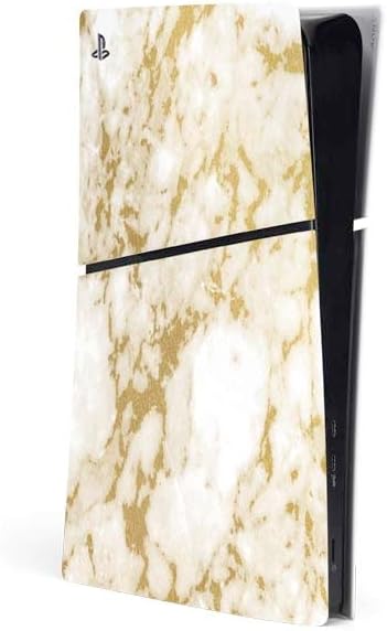 Skinit Decal Gaming Skin Compatible with PS5 Slim Digital Edition Console - Cracked Marble Design